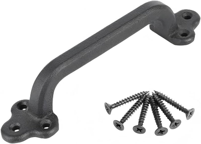TSMIMTS 9 Inch Barn Door Handles, Heavy Duty Rustic Design Barn Door Pull, for DIY Sliding Barn Door, Gate, Shed, Garage | Solid Metal Material, Matte Black - Image 5